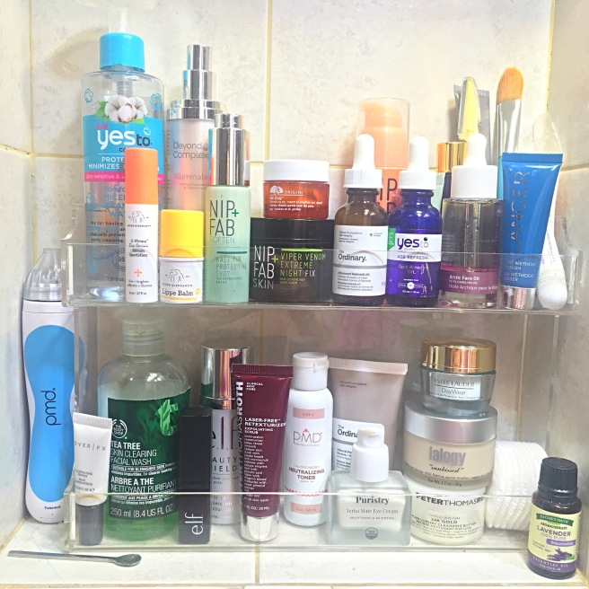 Bathroom Shelfie - Skincare Products Review